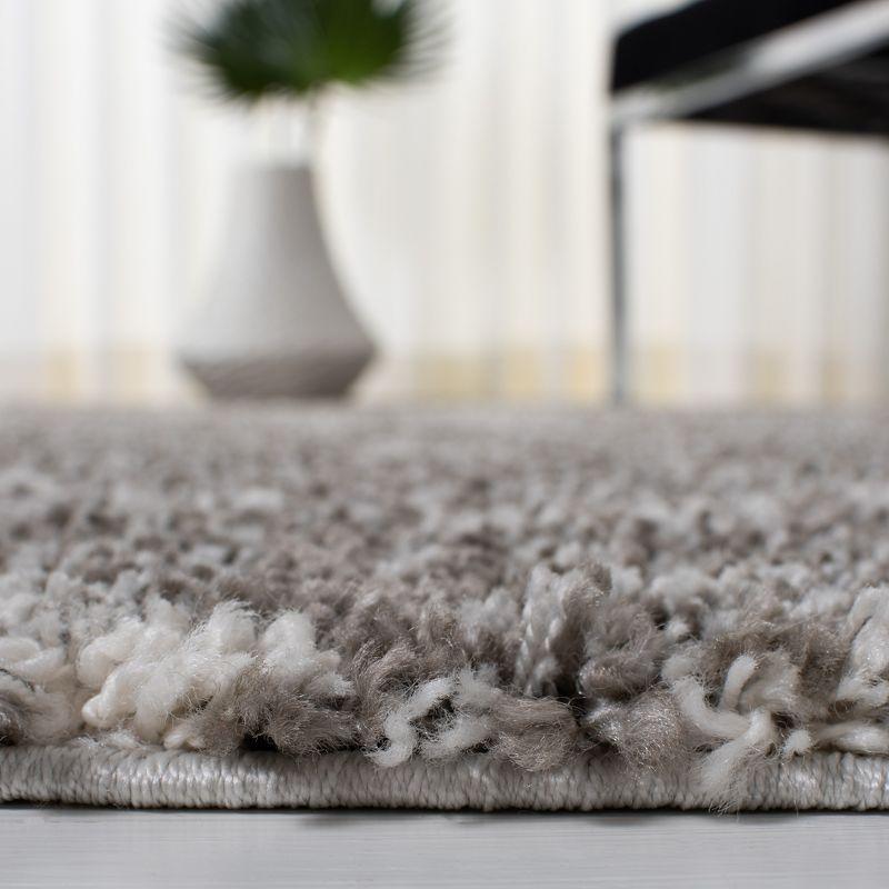 Arizona Shag ASG743 Power Loomed Indoor Area Rug - Brown/Ivory - 6'7"x9'2" - Safavieh