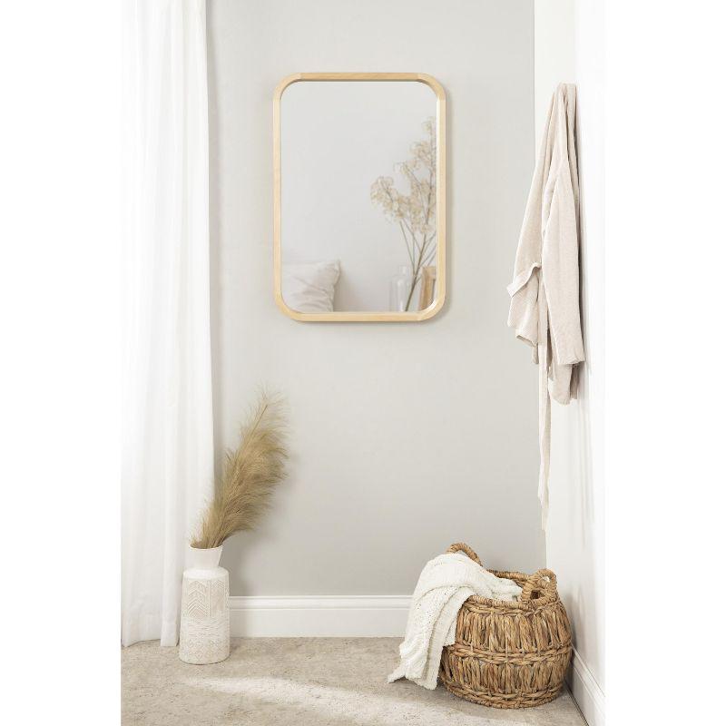 Kate and Laurel Hutton Wood Framed Radius Rectangle Mirror