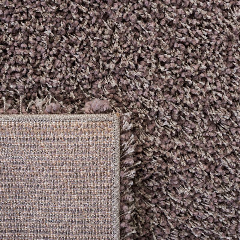 Santa Monica Shag SGN725 Power Loomed Indoor Area Rug - Taupe - 5'3"x7'6" - Safavieh