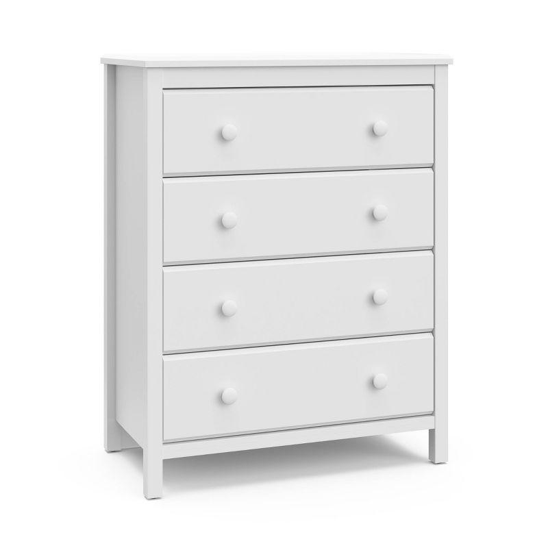 Storkcraft Alpine 4-Drawer White Nursery Dresser, GREENGUARD Certified