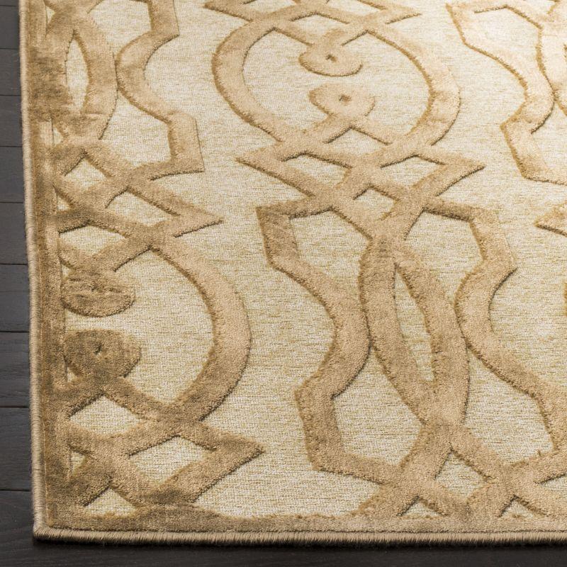 Martha Stewart Villa Screen - MSR4485 - Indoor Power Loomed Area Rugs - Hickory - 5'3"x7'6"