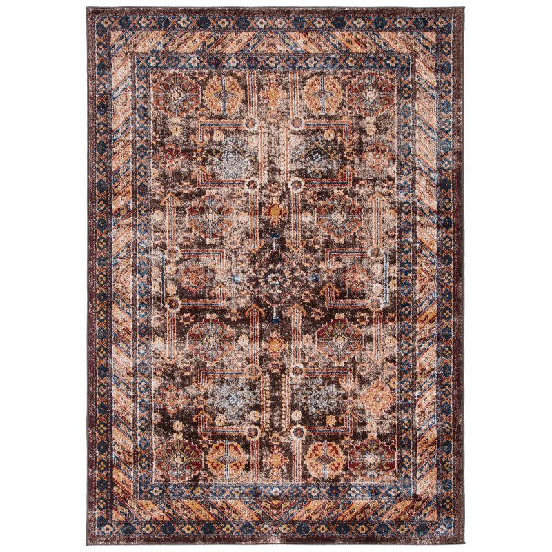 Bijar Brown and Ivory Hand-knotted Synthetic Area Rug