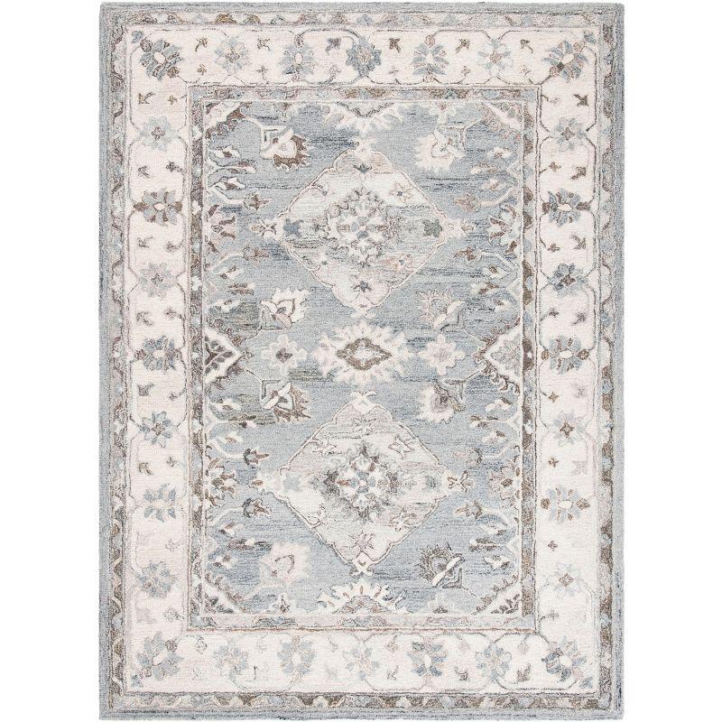 Suzani SZN331 Hand Tufted Area Rug - Grey/Ivory - 6'x9' - Safavieh.