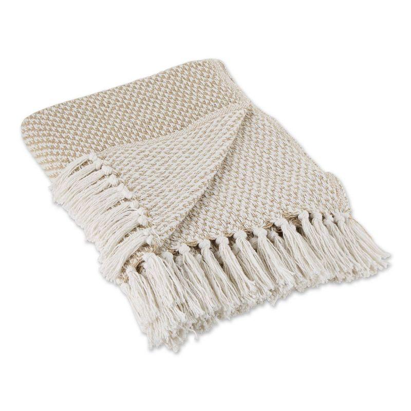 50"x60" Woven Throw Blanket Stone - Design Imports
