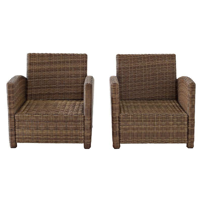 Bradenton 2-Piece Navy Wicker Outdoor Armchair Set