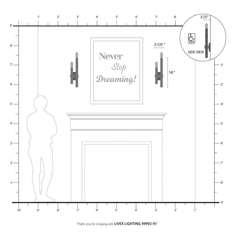 Livex Lighting Helsinki 2 - Light Wall Light in  Brushed Nickel