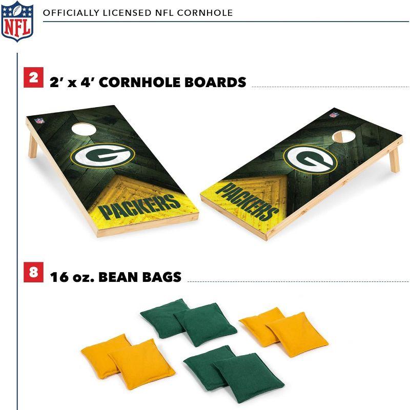 NFL Green Bay Packers 2'x4' Wood Cornhole Set