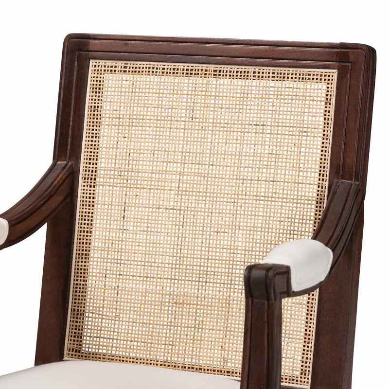 bali & pari Garridan Fabric and Wood Accent Chair