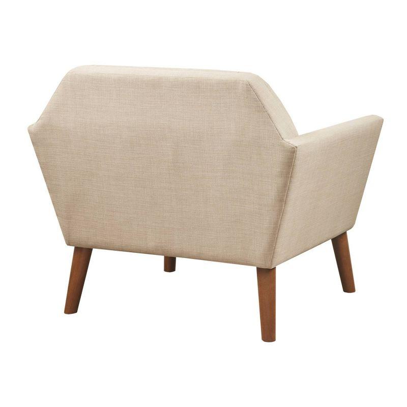 Newport Lounge Chair Beige - Ink+Ivy: Polyester Upholstered, Wood Legs, Foam Cushion, Spot Clean
