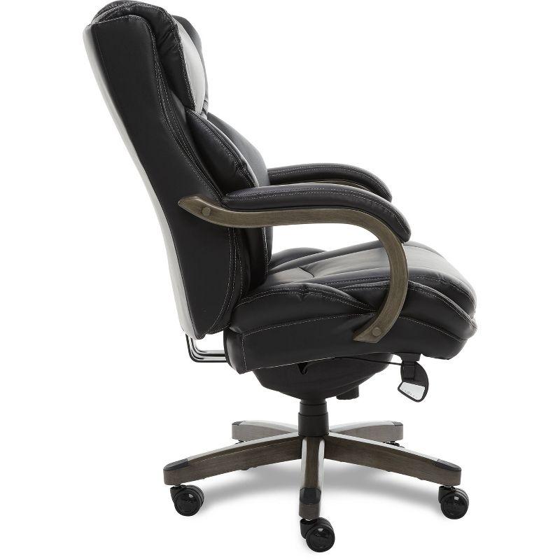 La-Z-Boy La-Z-Boy Harnett Big and Tall Executive Office Chair, Ergonomic High-Back Chair with Solid Wood Arms, ComfortCore with Memory Foam Cushions, Bonded Leather