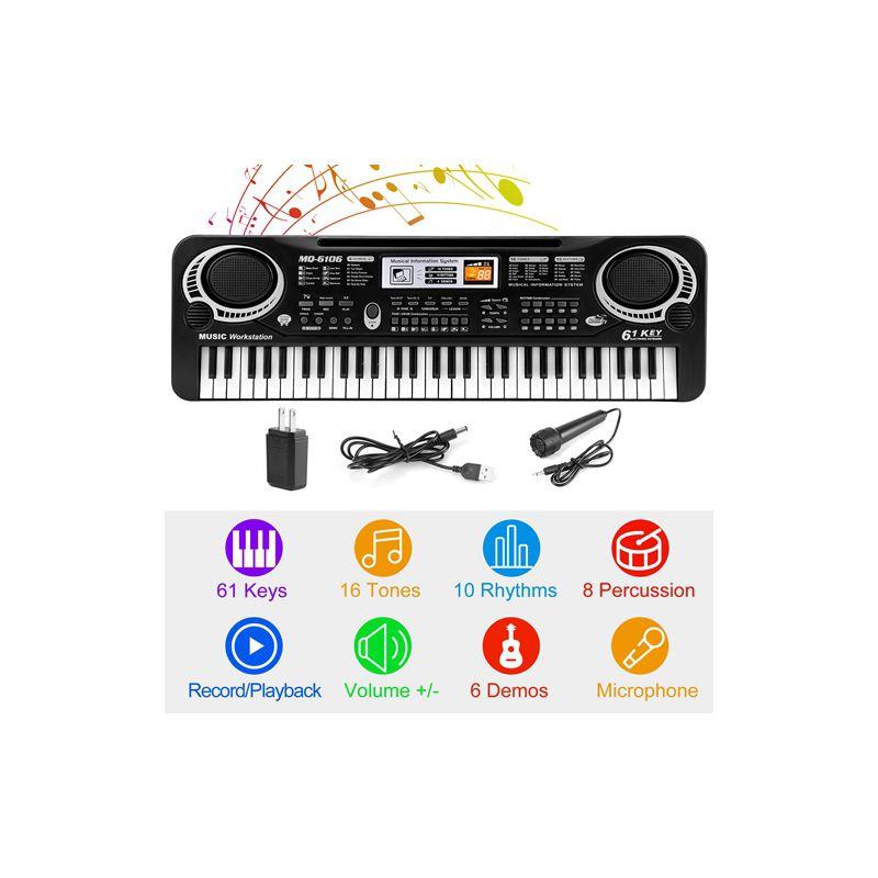 iMounTEK iMounTEK 61-Key Kids Electronic Keyboard with Microphone Multifunctional Music Toy