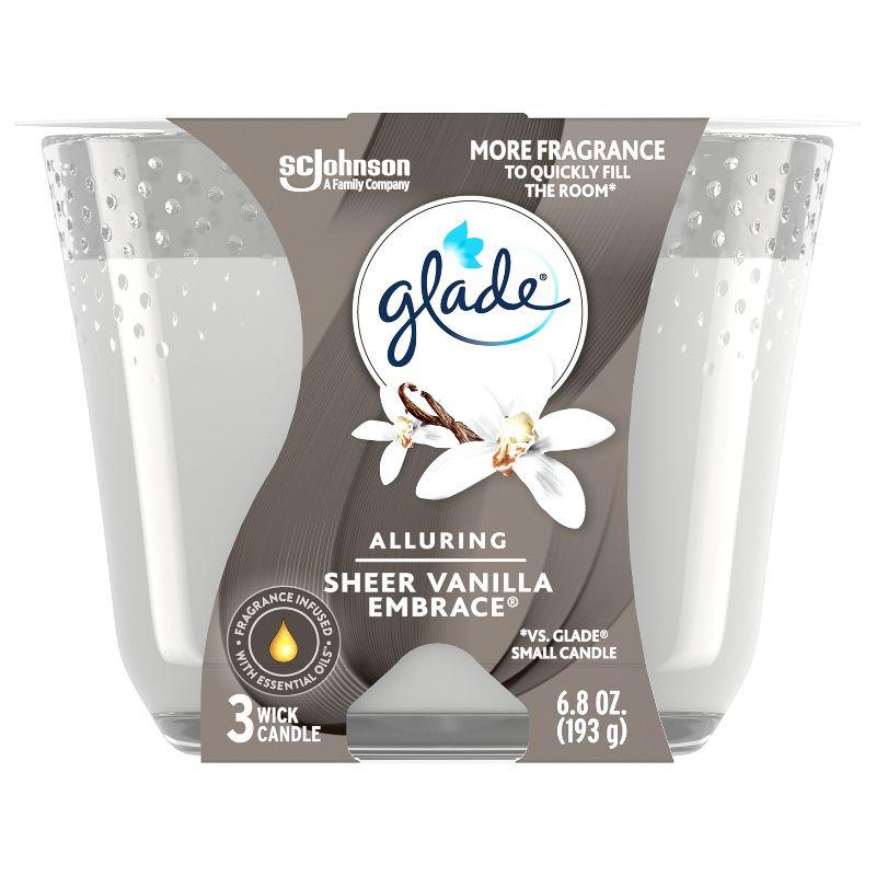 Glade 3 Wick Candles Sheer Vanilla Embrace - 6.8oz