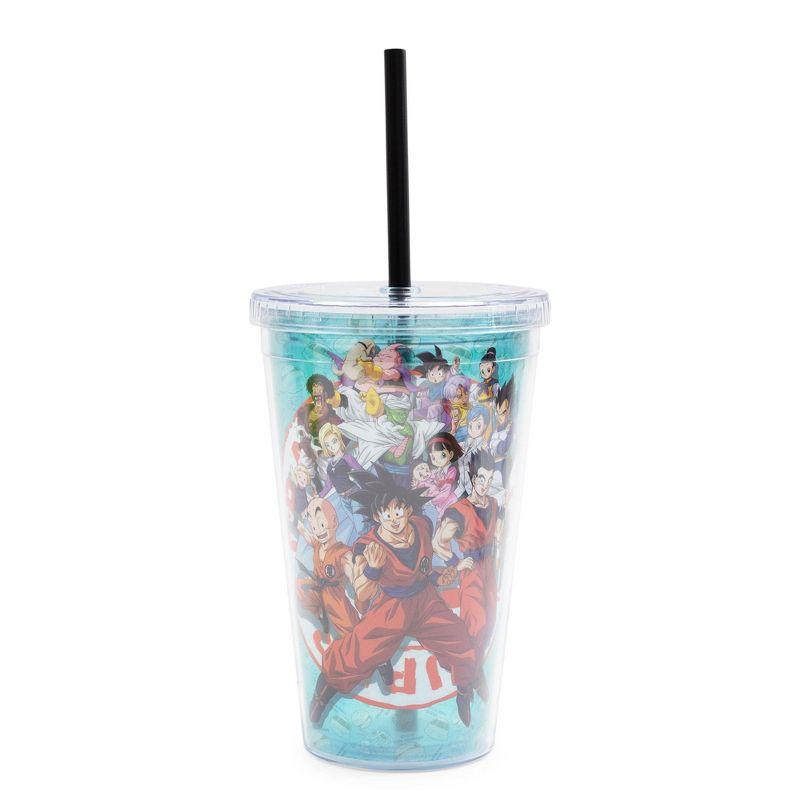 Just Funky Dragon Ball Super Characters 16-Ounce Carnival Cup With Lid and Straw