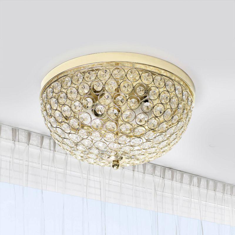 2-Light Crystal Glam Ceiling Flush Mount Pendant - Lalia Home