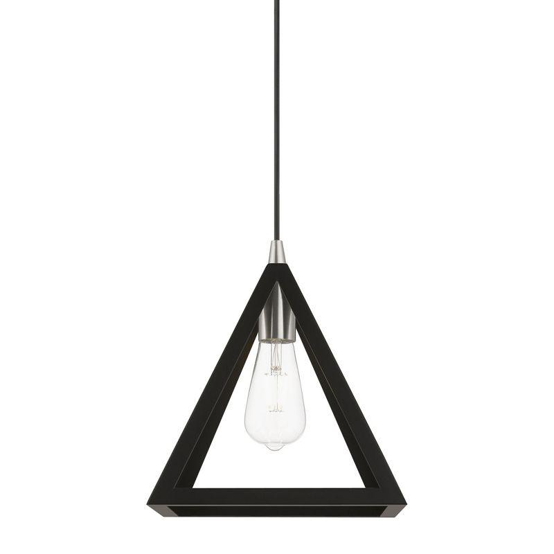Livex Lighting Pinnacle 1 - Light Pendant in  Black/Brushed Nickel