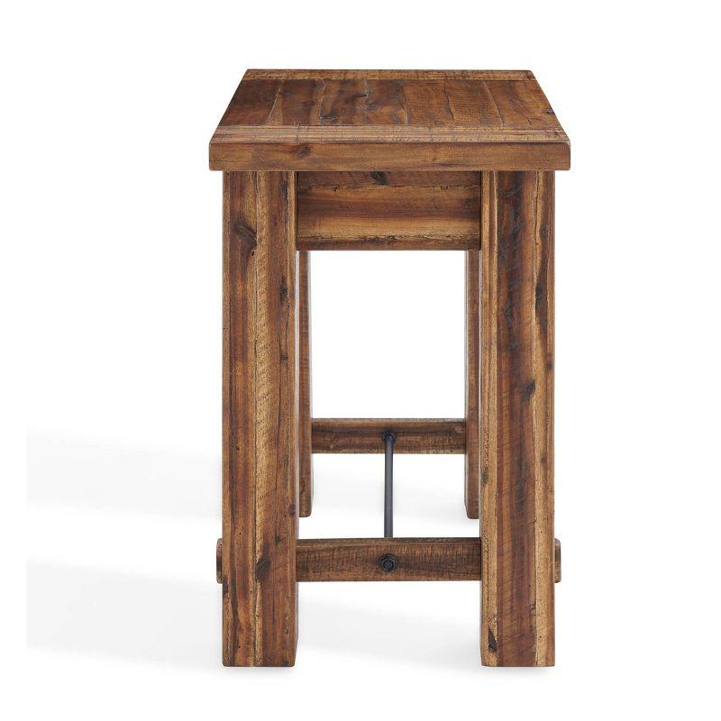 Durango Industrial Wood End Table Dark Brown - Alaterre Furniture: Rustic Acacia, Mid-Century Modern