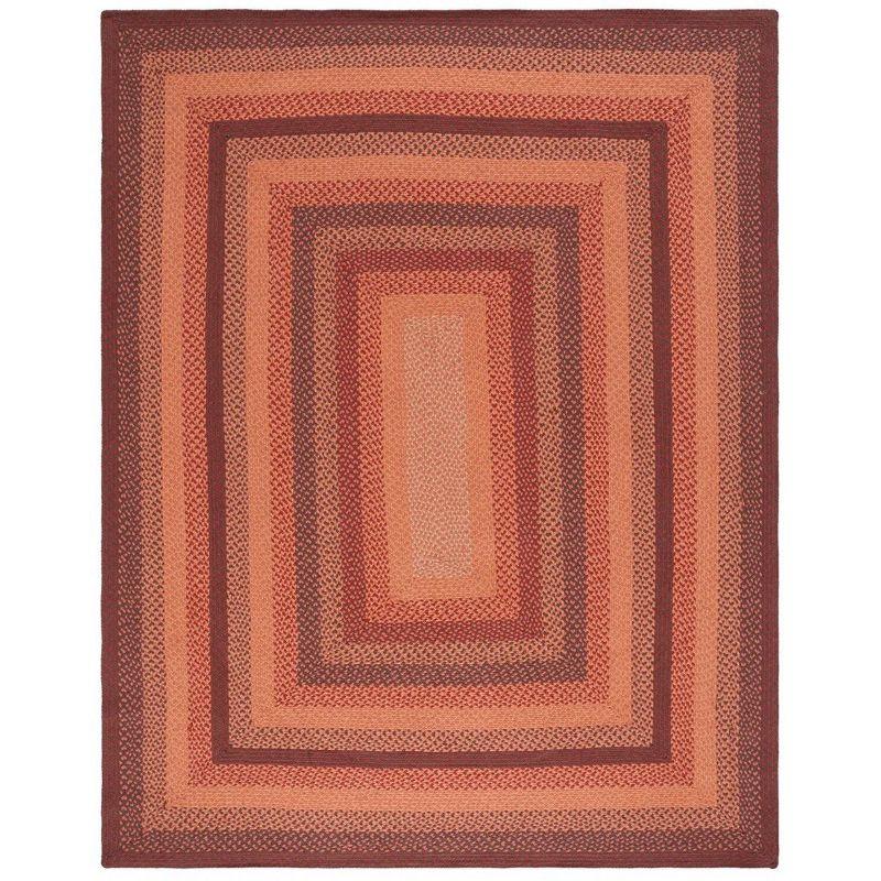Braided BRD651 Flat Weave Indoor Area Rug - Orange/Rust - 8'x10' - Safavieh