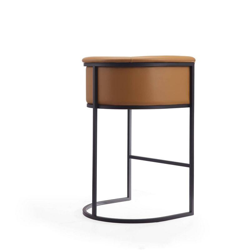 Cosmopolitan Upholstered Metal Barstool - Manhattan Comfort