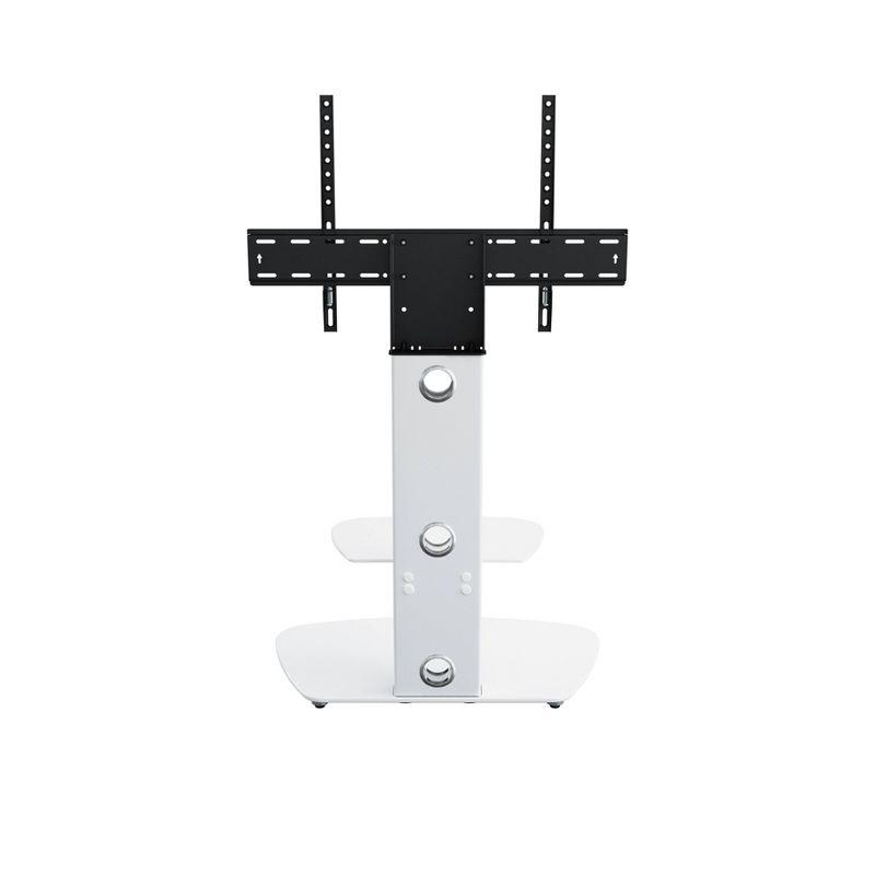 Lucerne Mount and TV Stand for TVs up to 65" White - AVF: Integrated Mount, Open Shelving, Cable Management