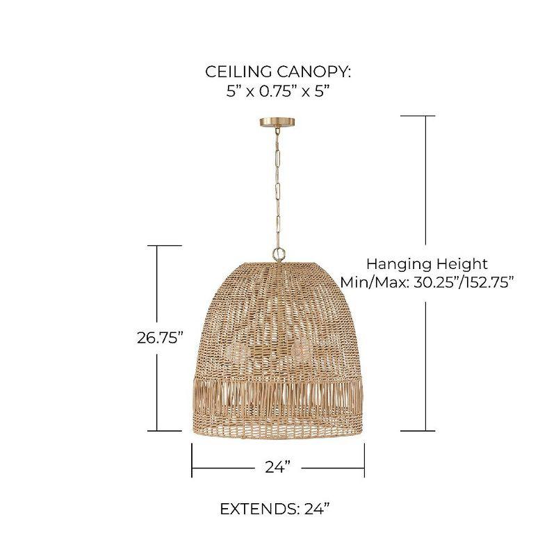 Capital Lighting Naomi 3 - Light Pendant in  Matte Brass