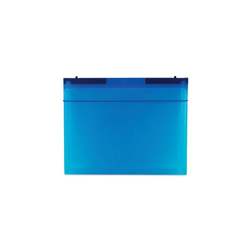 C-Line Expanding File with Hang Tabs, Pre-Printed Index-Tab Inserts, 12 Sections, 1" Capacity, Letter Size, 1/6-Cut Tabs, Blue