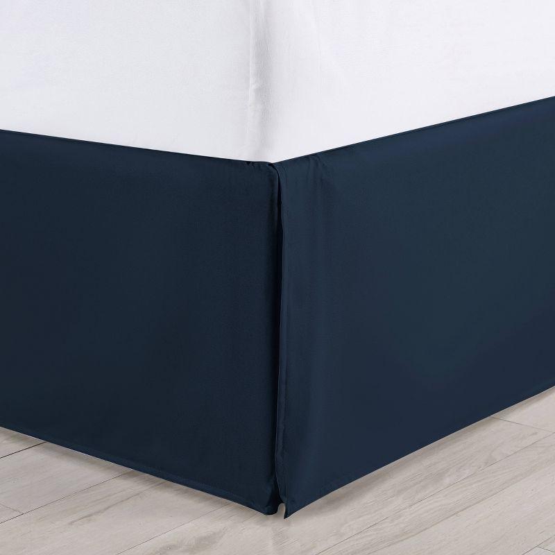 8pc Queen Ellison Embroidered Colorblock Comforter Bedding Set - Dark Teal: Microfiber, OEKO-TEX Certified, Includes Euro Shams & Bed Skirt