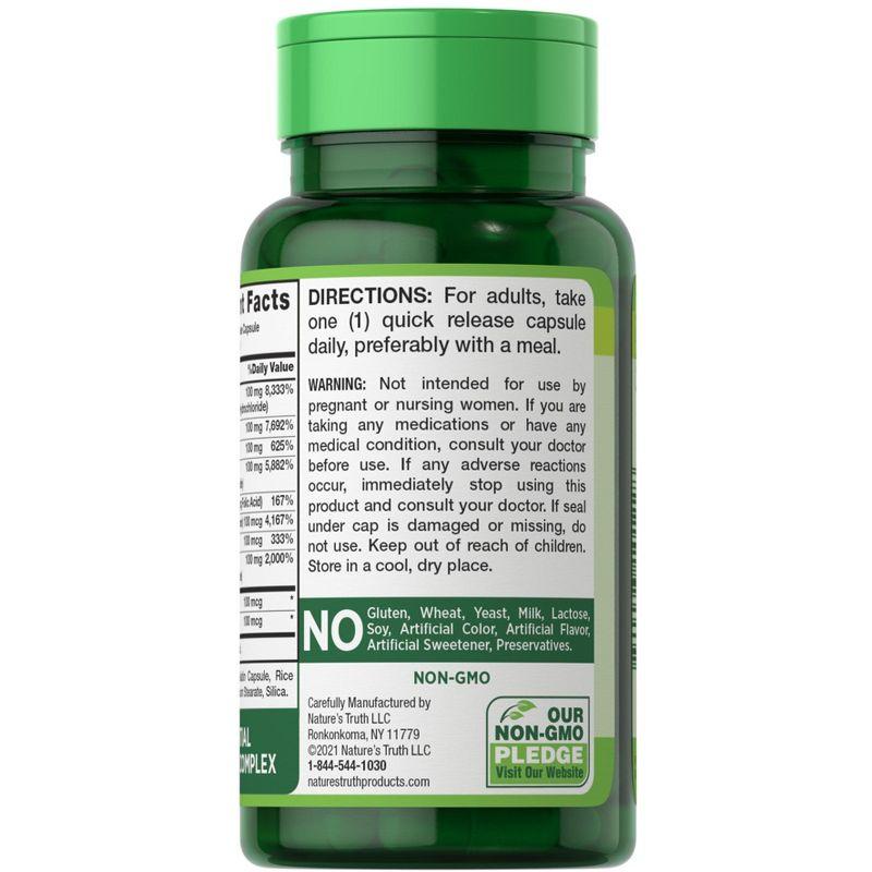 Nature's Truth Vitamin B Complex with B-100 | 60 Capsules