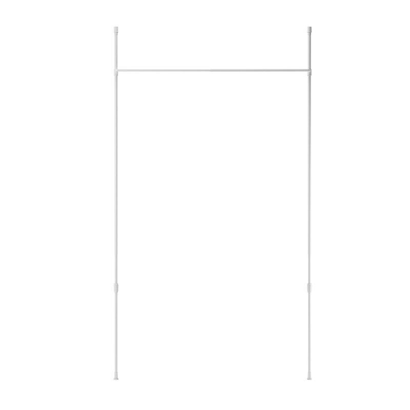 36"-66" Umbra Anywhere Curtain Rod White: Tension Mount, Metal, Smooth Finish, 5-Year Warranty, 15 lb Capacity