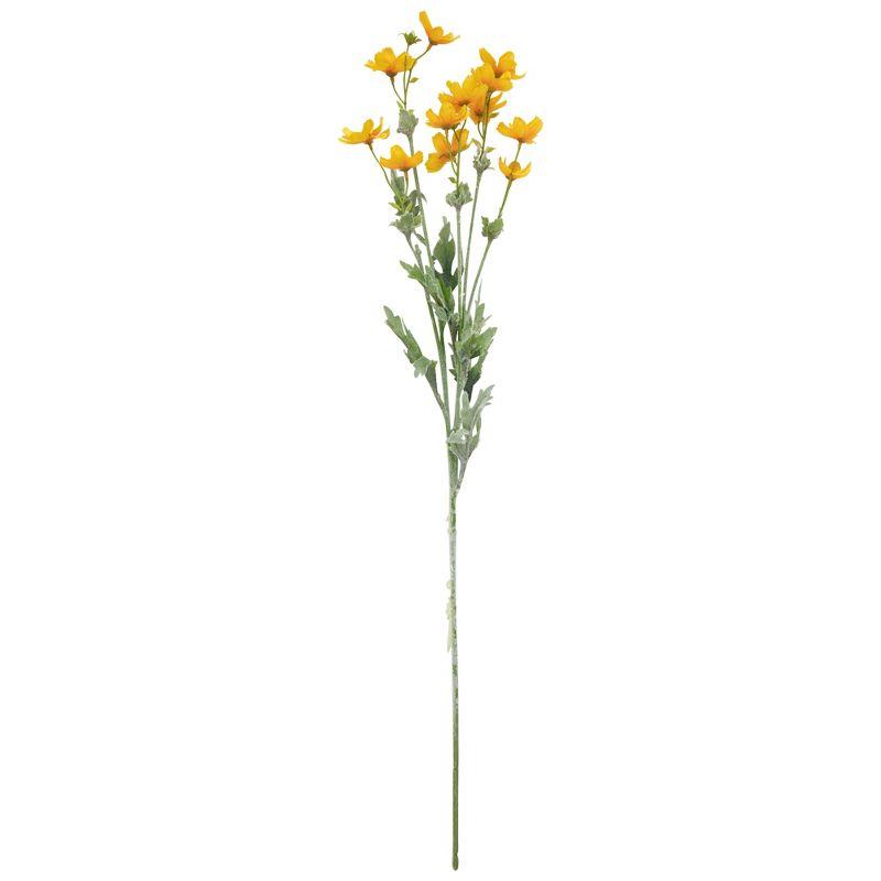 27.5" Gold and Yellow Artificial Silk Baby Cosmos Floral Spray