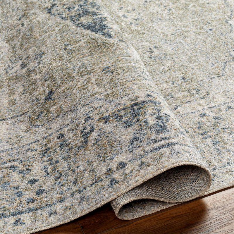 Mark & Day Edmonson 2'3"x3'9" Rectangle Washable Woven Indoor Area Rugs Olive/Dark Blue