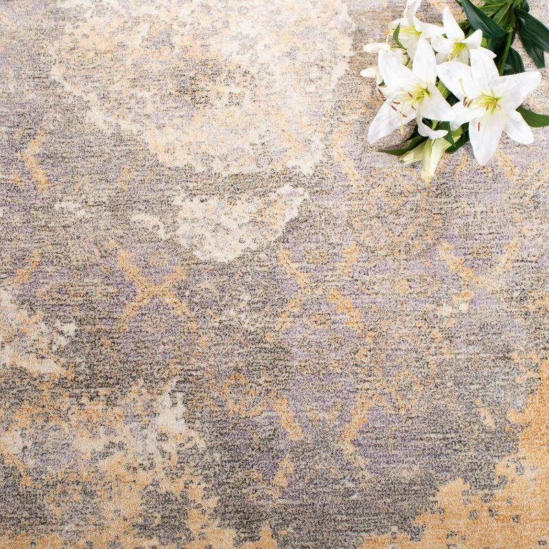 Restoration Vintage RVT111 Hand Tufted Indoor Area Rug - 6'x6' - Gold/Ivory - Safavieh