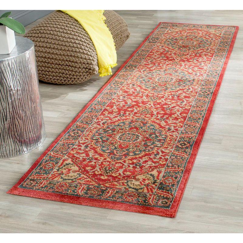 Mahal MAH621 Power Loomed Indoor Runner Rug - Navy/Red - 2'2"x8' - Safavieh.