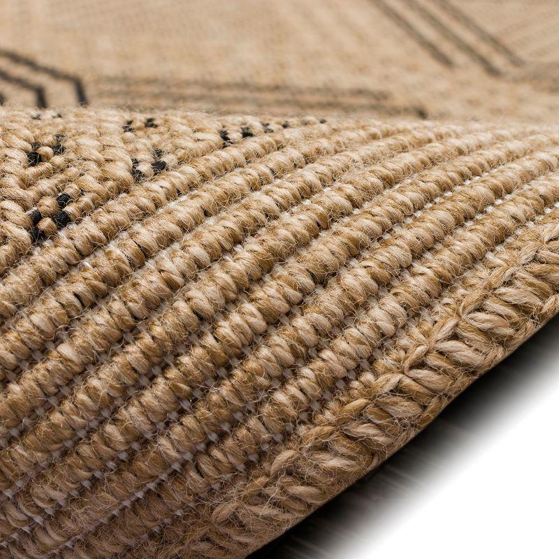 Sahara Natural Geometric Flat Woven Indoor/Outdoor Rug