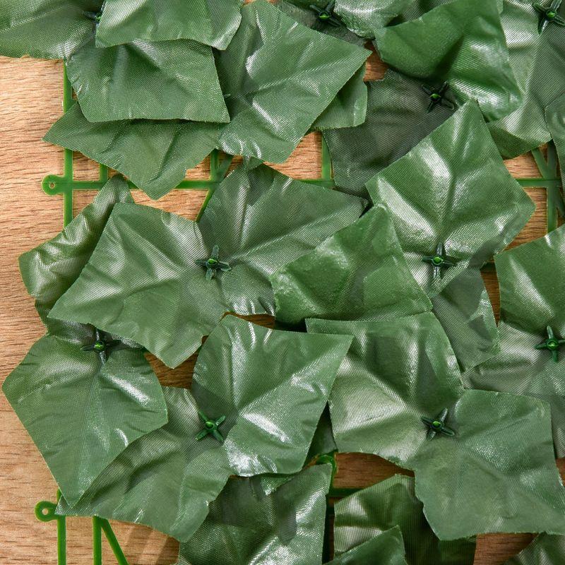 Outsunny 3 ft. H x 10 ft. W Artificial Faux Hedge Leaf Ivy Vine Mesh Privacy Screen