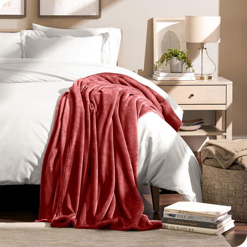 Microplush Fleece Bed Blanket by Bare Home