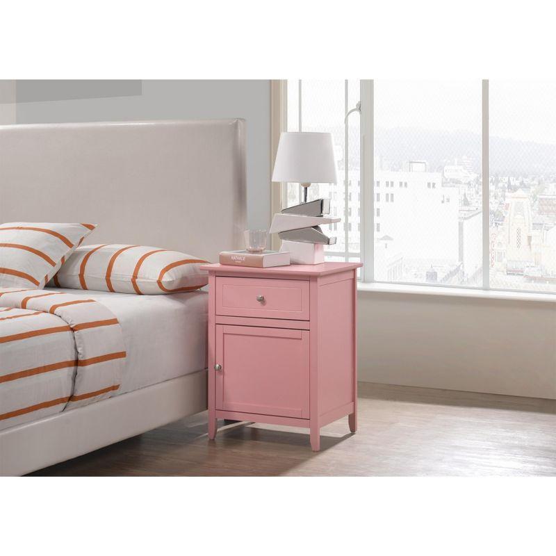 Passion Furniture Lzzy 1-Drawer Nightstand (25 in. H x 19 in. W x 15 in. D)