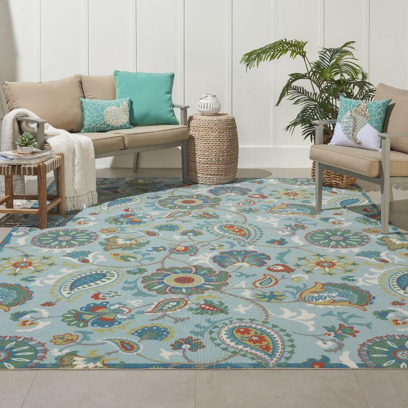 Waverly Sun N Shade SND73 Light Blue Indoor/Outdoor Area Rug 7'9" x 10'10"