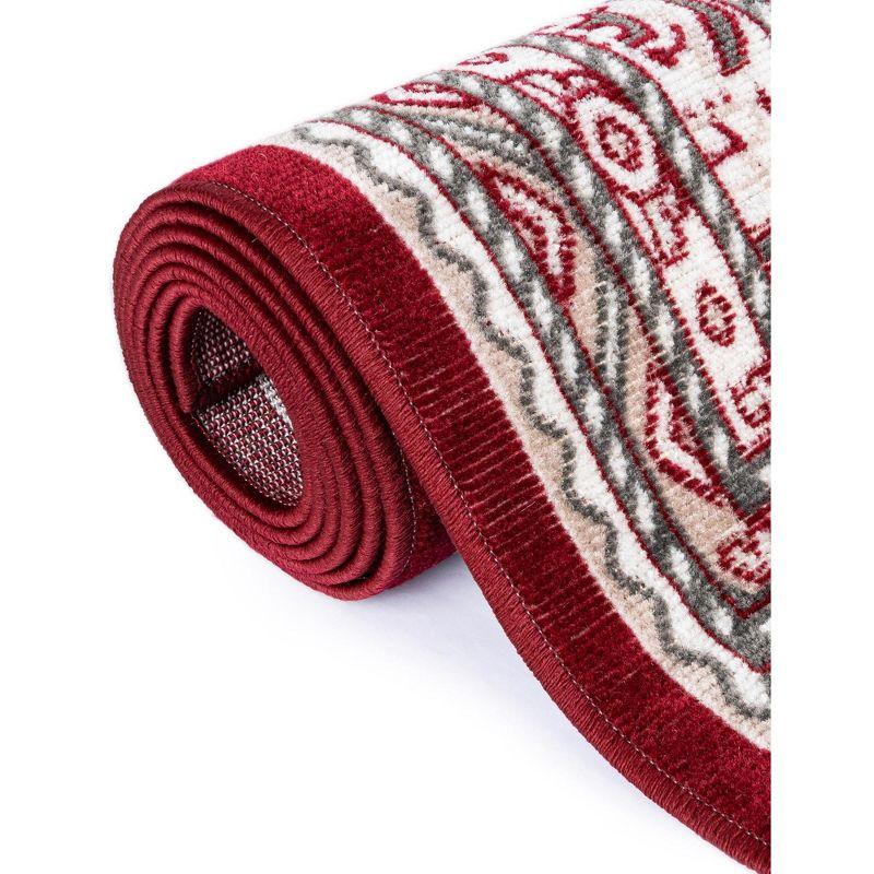 Unique Loom Williamsburg Collection Area Rug - Allover (10'  x 13' 1" Rectangle Red/Ivory)