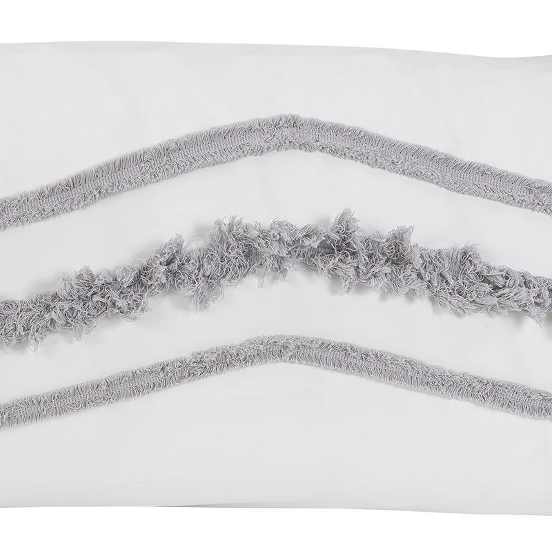 Sweet Jojo Designs Boho Fringe White and Grey Decorative Throw Pillow Covers (Set of 2) by Sweet Jojo Designs (Set of 2)
