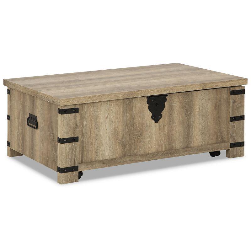 Signature Design by Ashley Casual Calaboro Lift-Top Coffee Table, Light Brown