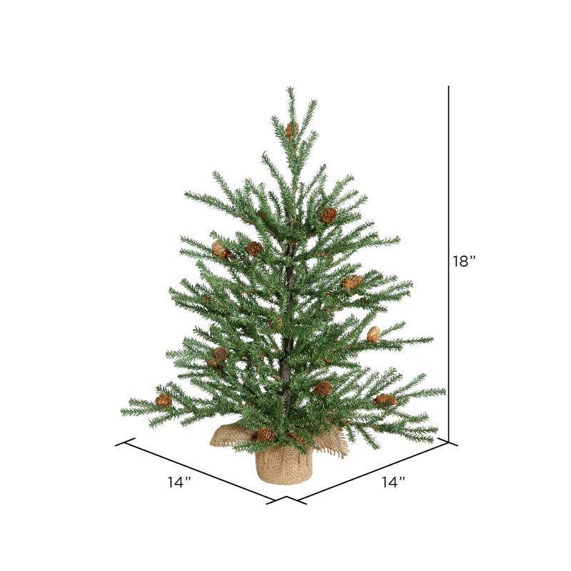 Vickerman 18" Carmel Pine Artificial Christmas Tree, Unlit