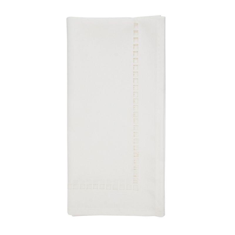 Saro Lifestyle Laser-Cut Hemstitch Napkin (Set of 4)