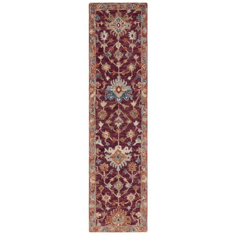 Aspen Red and Beige Handmade Wool Runner Rug