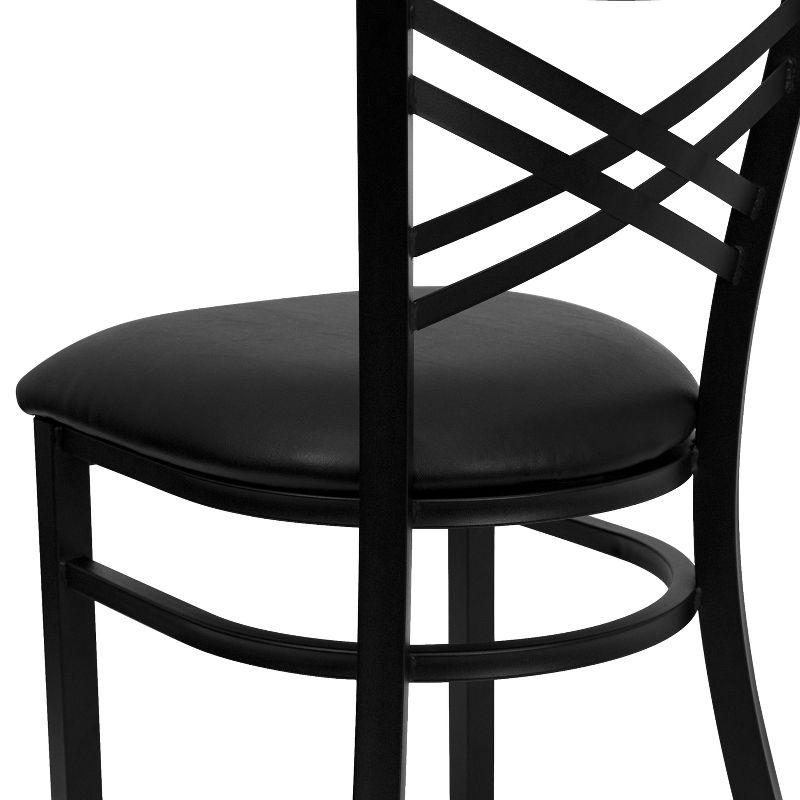 Flash Furniture Black ''X'' Back Metal Restaurant Chair