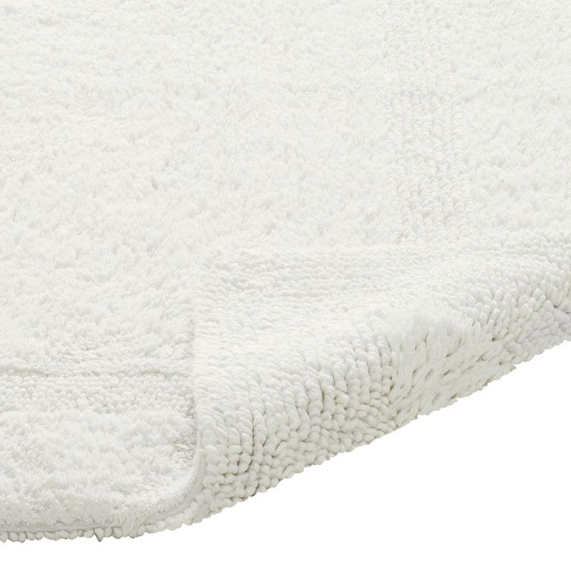 Better Trends Lux 100% Cotton Tufted Solid Reversible Bath Rug Set 2 PC (17" x 24" | 21" x 34") - Ivory