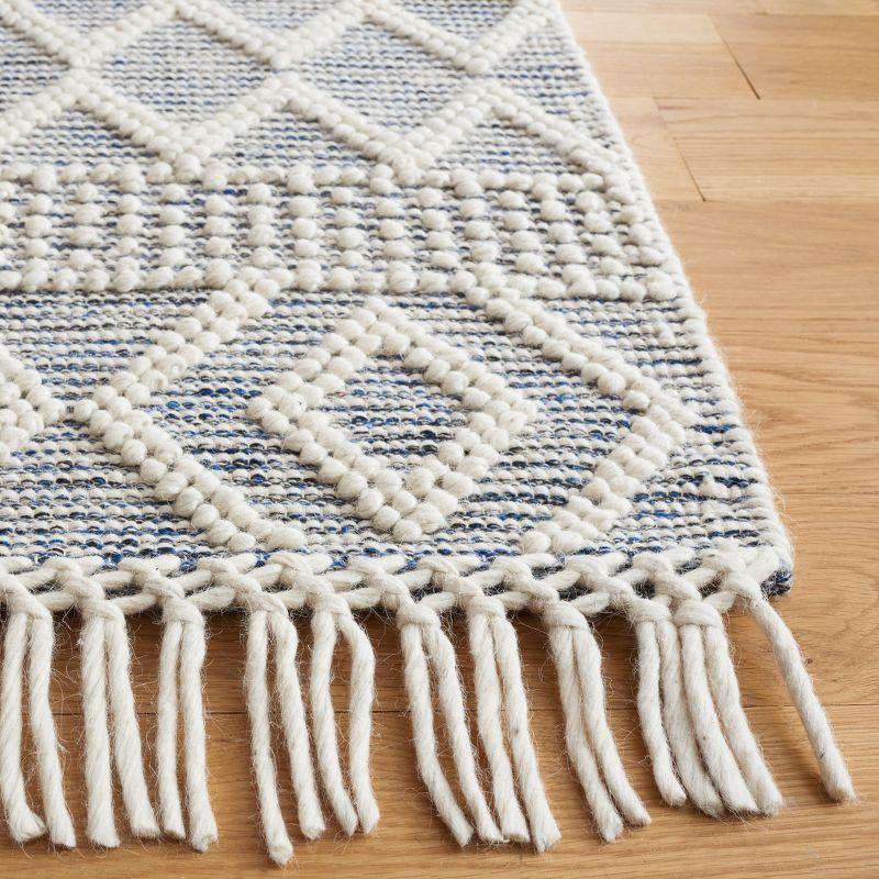 Vermont VRM251 Hand Loomed Area Rug - Ivory/Blue - 6'x6' - Safavieh.