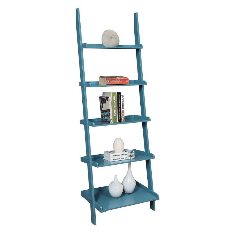 72.25" Blue Pine French Country Bookshelf Ladder