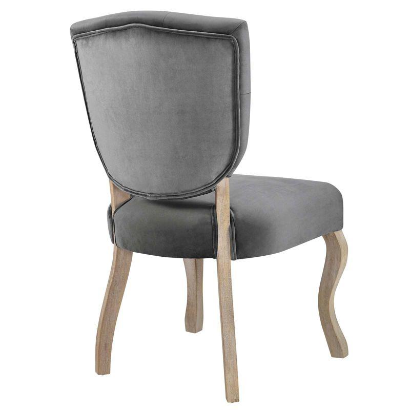 Modway Array Vintage French Performance Velvet Dining Side Chair Gray