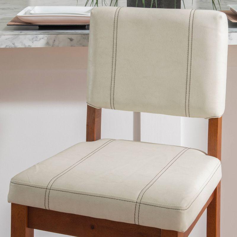 Milano Padded Barstool Upholstered Seat & Back - Linon