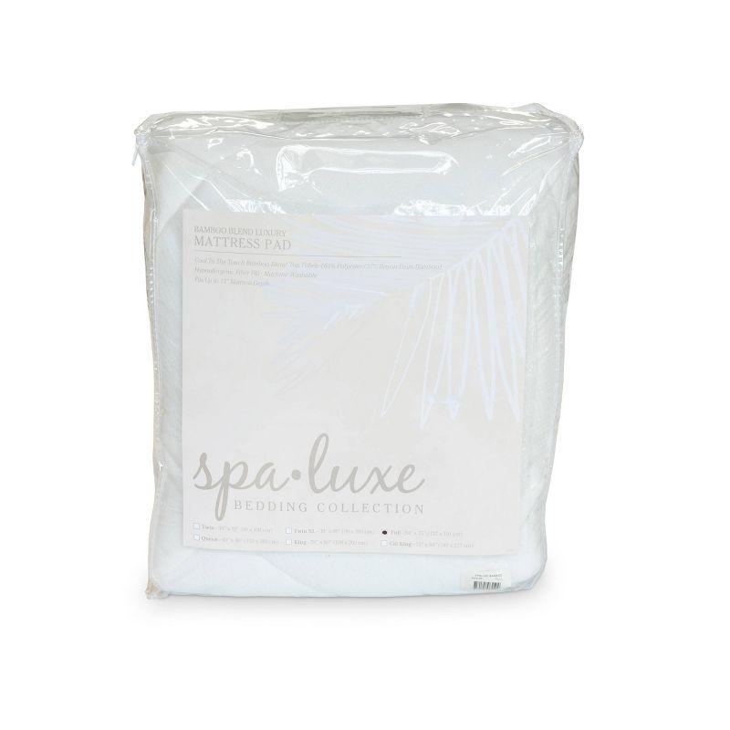 Super Plush Viscose from Bamboo Mattress Pad w/Quiet Bottom - Spa Luxe